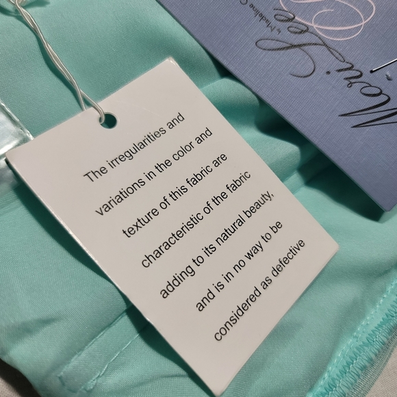 NWT High Low Chiffon Mori Lee Bridesmaid Dress Sweetheart Tiffany Blue Size US10 - Picture 7 of 9